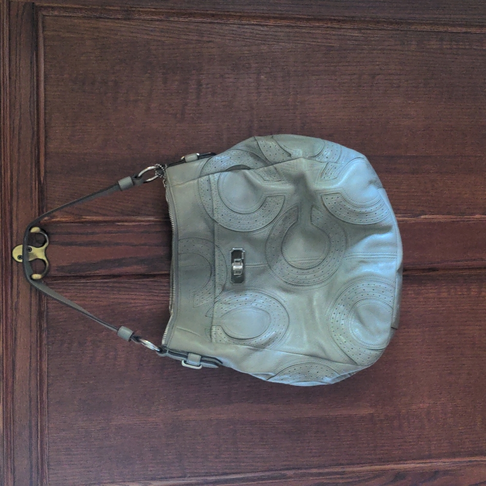 Coach Grey Leather Handbag
